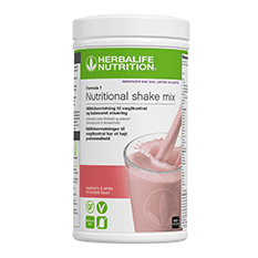 Herbalife formula 1 shake - free from - hindbær og hvis chokolade